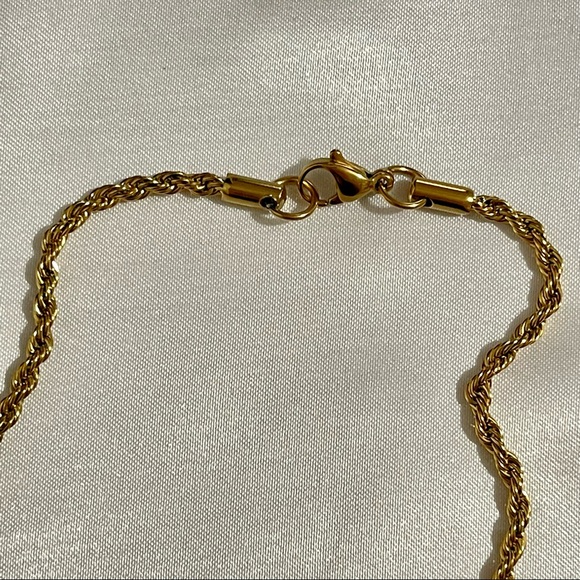Gold Rope Chain Necklace - Picture 2 of 5